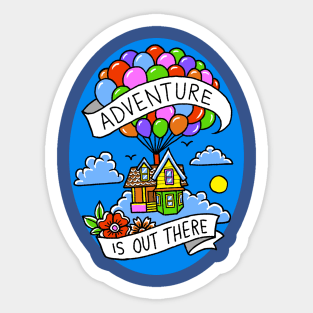 Adventure is out there Sticker